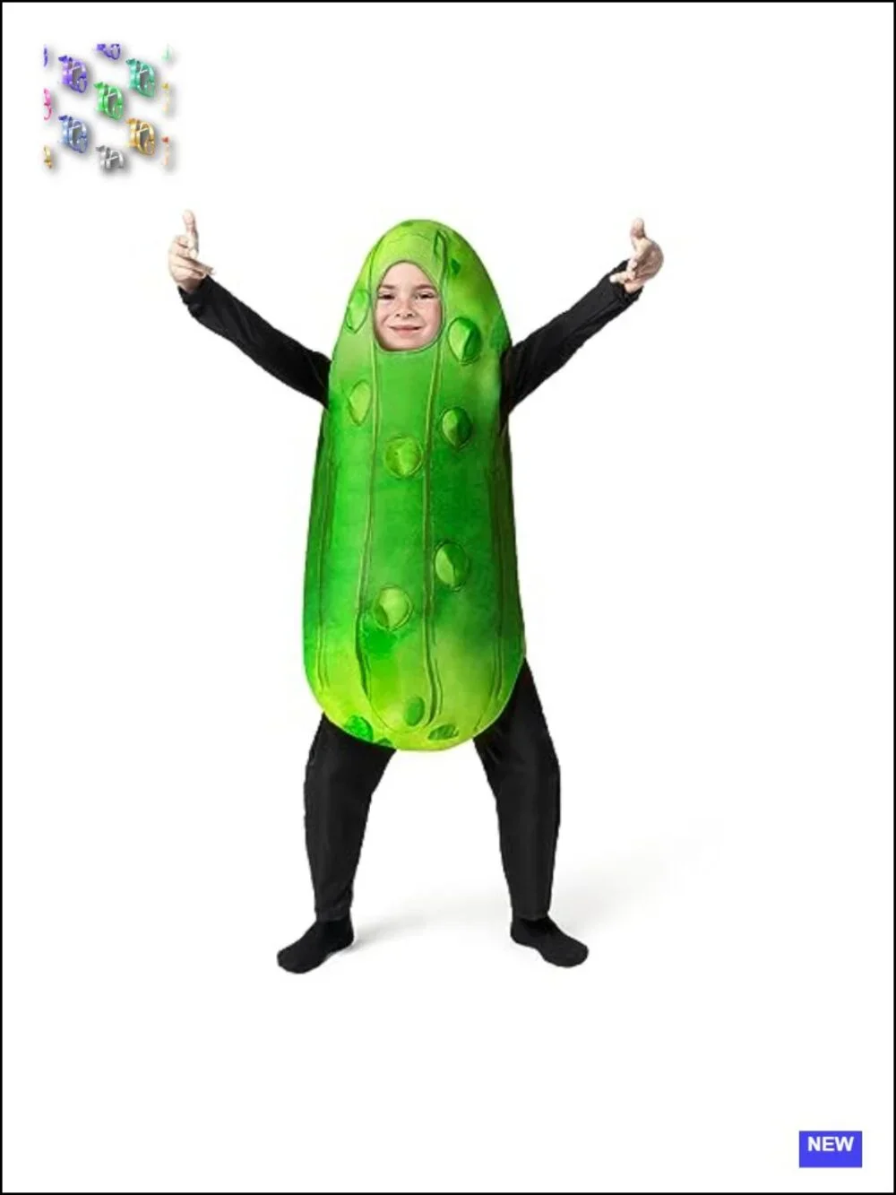 Kids Pickle Costume Food Themed Jumpsuit Halloween Cosplay Pretend Play